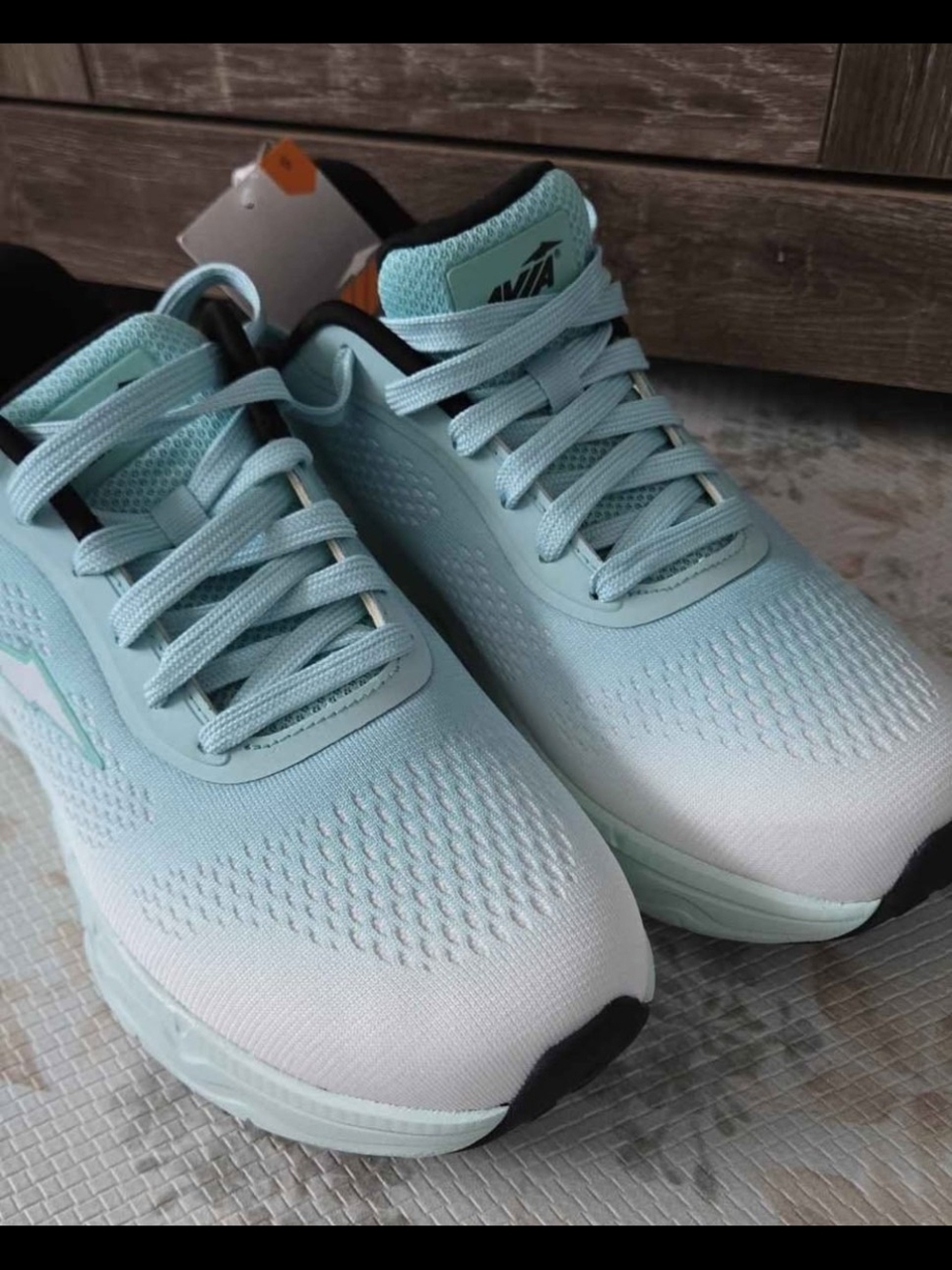 Avia Women's Running Sneakers - Mint Blue/White